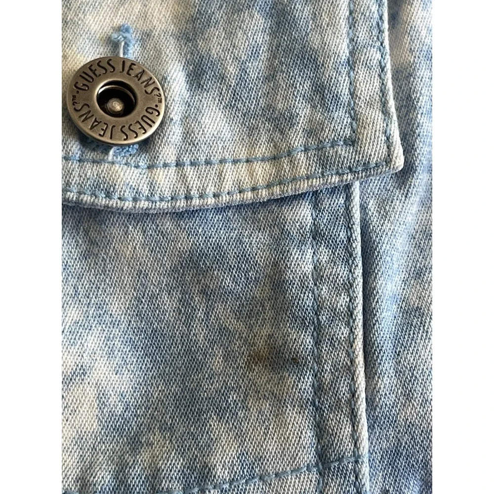 Vintage Guess Acid Wash Denim Vest & Jeans Set Women's Sz M/28 90s Matching Set